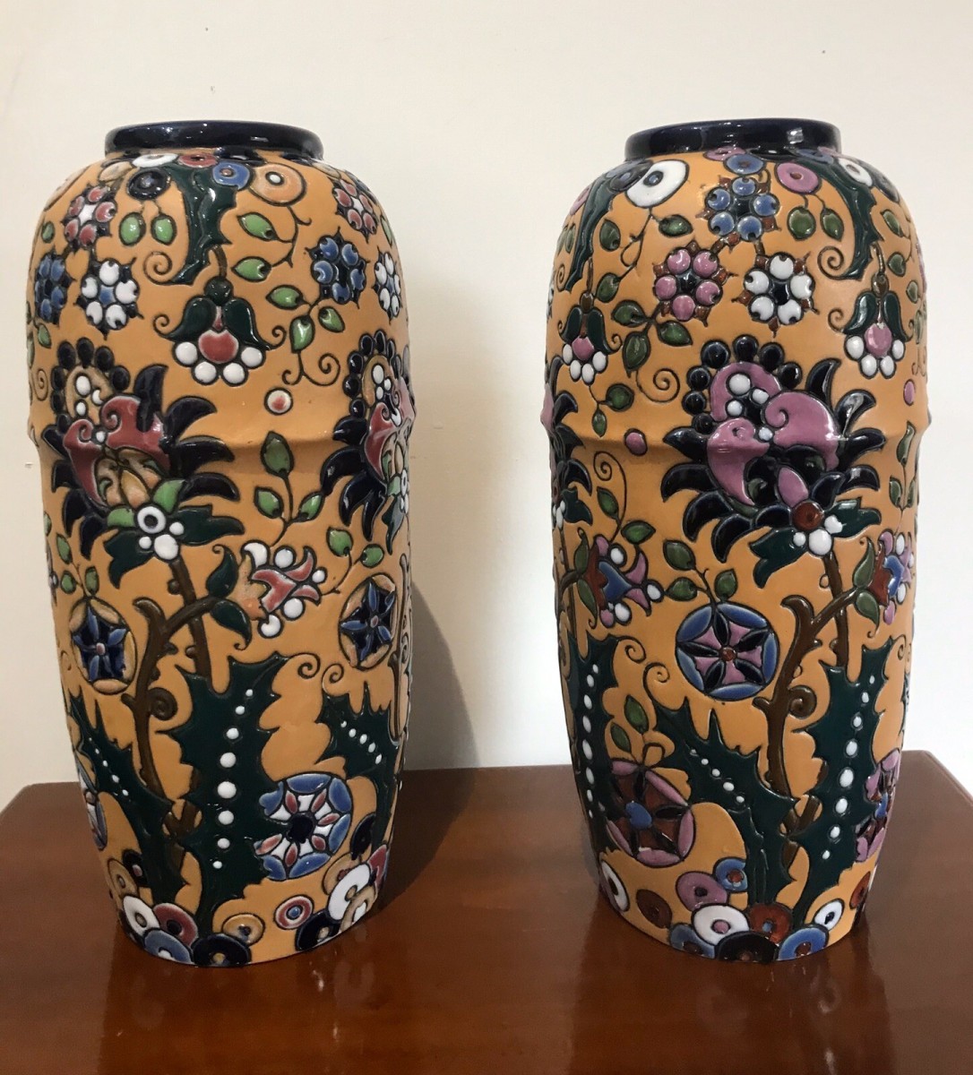 Stunning Pair Of Art Noveau Period Museum Grade Amphora Vases