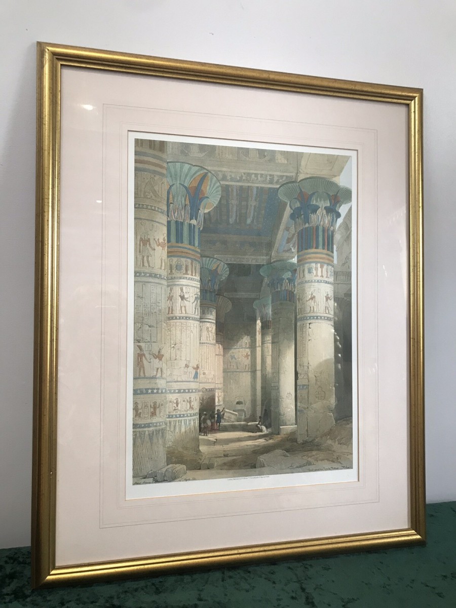Fine Lithograph ‘view Under The Grand Portico Philae Egypt’ David Roberts R.a