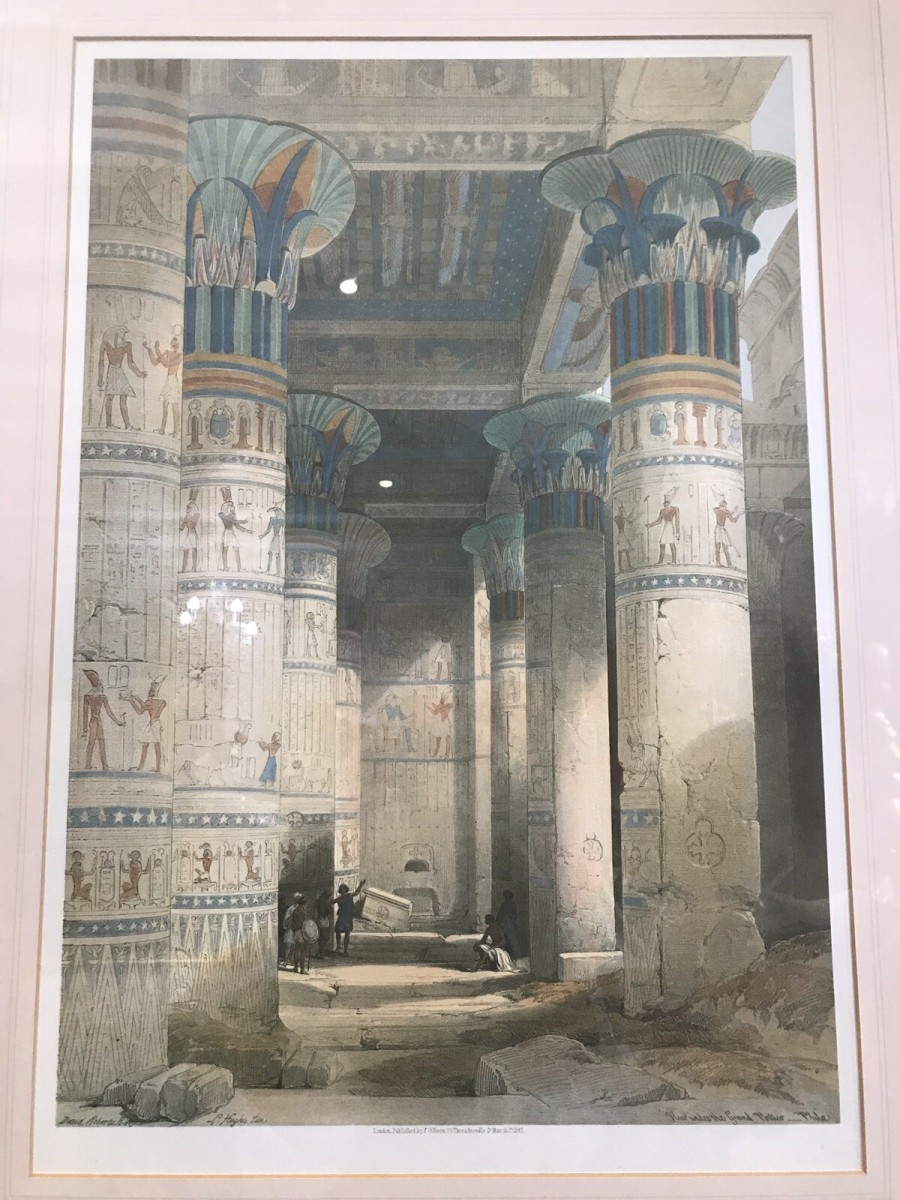 Fine Lithograph ‘view Under The Grand Portico Philae Egypt’ David Roberts R.a
