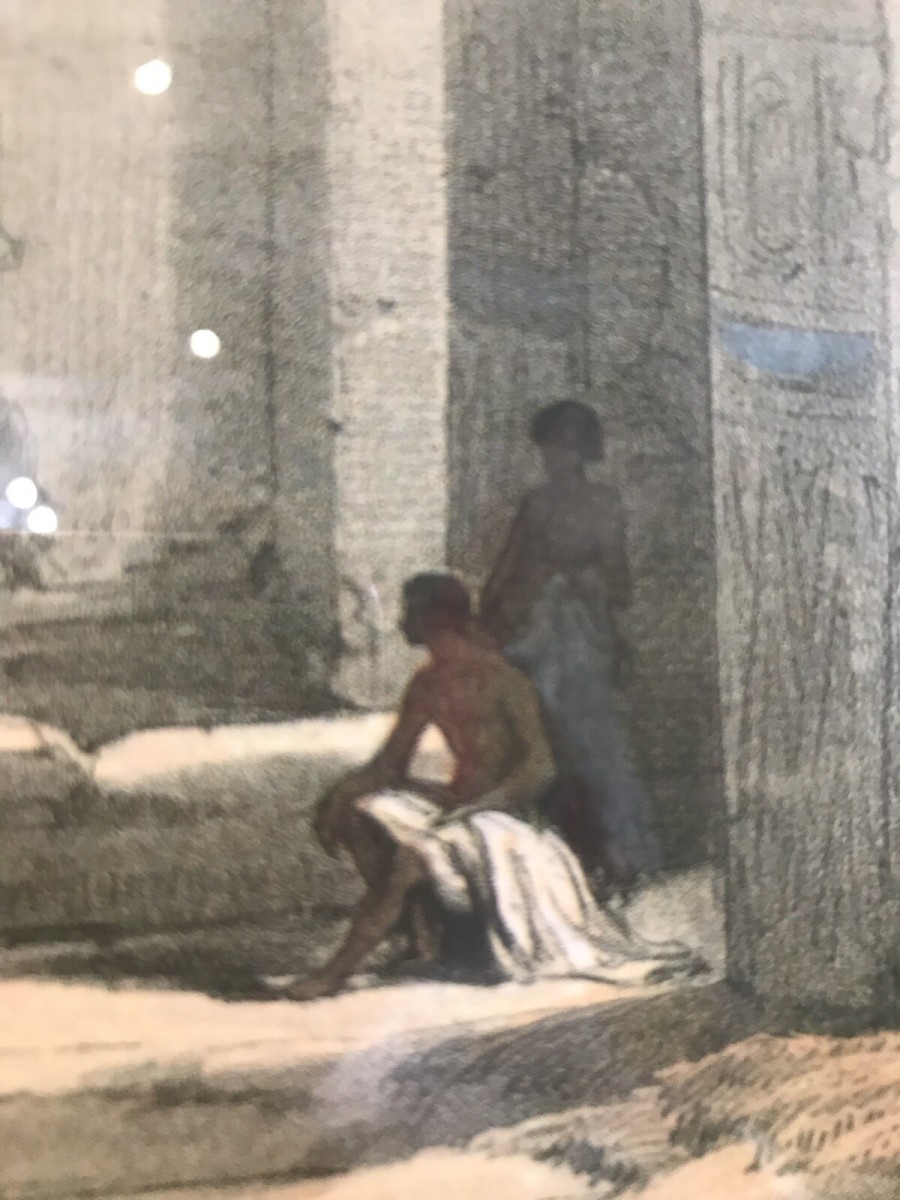 Fine Lithograph ‘view Under The Grand Portico Philae Egypt’ David Roberts R.a
