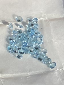 Exclusive Collection Of 16.3 Carat Of Brilliant Aquamarine Gemstones. Condition - New Origin- Siam Individually Cut And Polishes Collection Of 16.3 Carats Of Aquamarines. Approx 60 Stones Exceptional Investment Opportunity Of Genuine Aquamarines. Stunning Selection Of Stones For Necklace, Broach Or Ring Design. High Quality Aquamarine Gemstones. Provenance Owned By Lord Hill Museum Collection Now Investment Offered. For Further Information Please Call Our Office On 07376618513