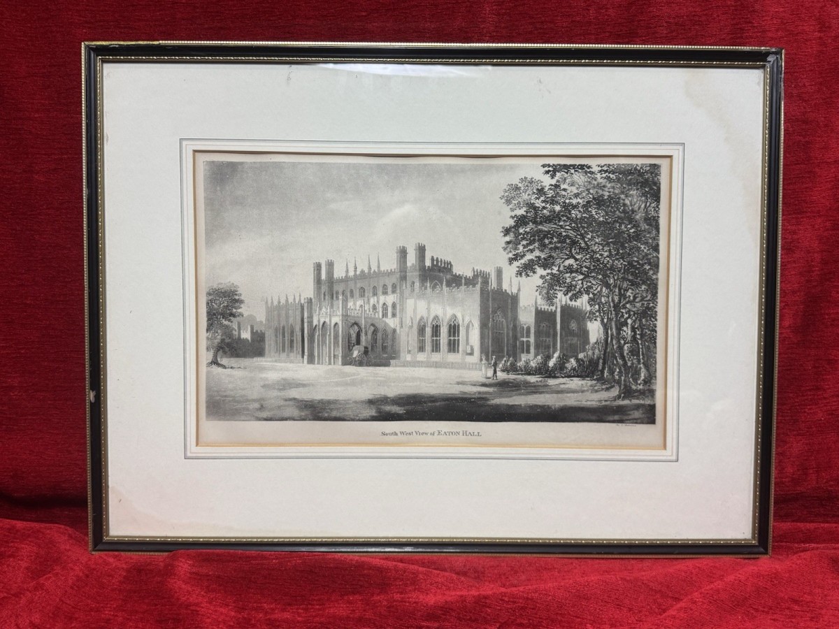South West View Of Eaton Hall Etching