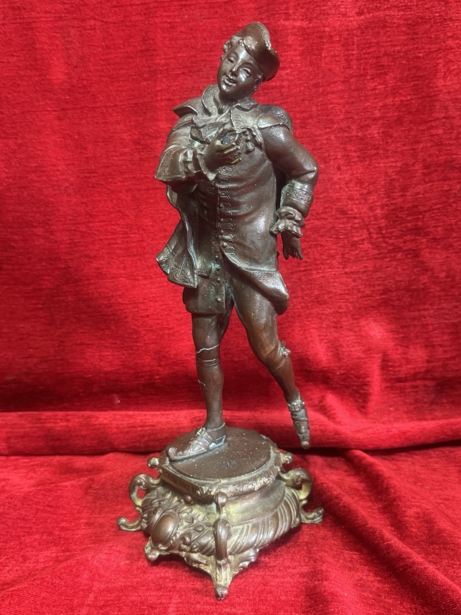French Grand Tour King Louis Xv Bronze Sculpture Circa 1870