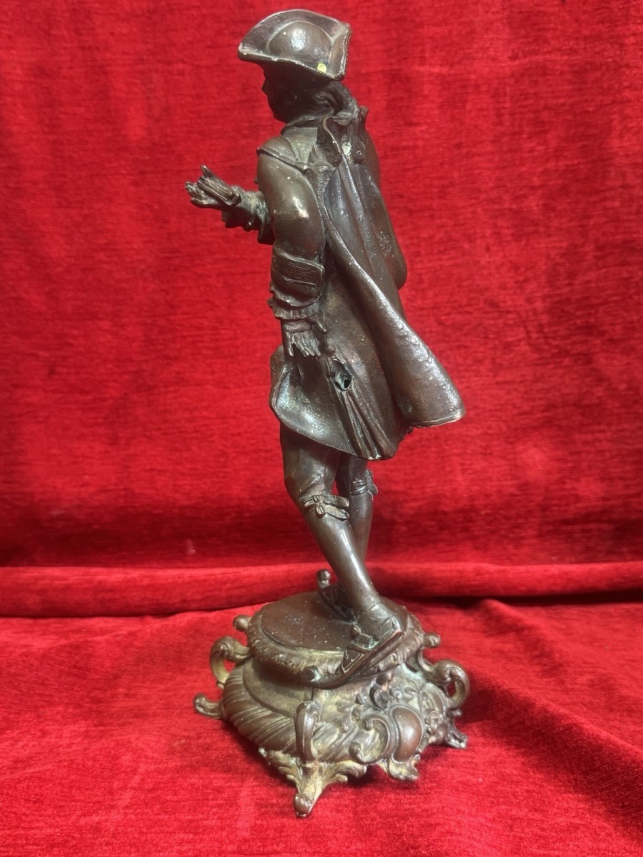French Grand Tour King Louis Xv Bronze Sculpture Circa 1870