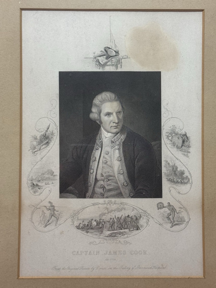 British Explorer Captain James Cook (1728-1779) Antique Engraved Print