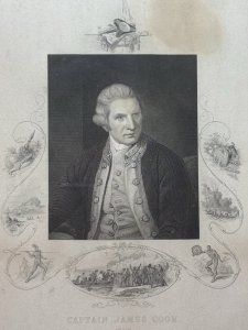 14th February 1779 Was Killed In Kealakekua Bay, Hawaii In A Confrontation With Indigenous Hawaiians (Kãnaka Maoli). Surrounded By Pictorial Images Of The Kãnaka Maoli Tribe And The Events That Lead To His Death.