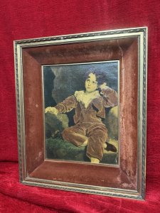 This Fine Lithograph Depicts Portrait Of Charles William Lambton Aged 7, Popularly Known As 'The Red Boy'. Sitting On A Promontory Overlooking A Moonlit Sea. Sadly The Sitter William Passed Away Of Tuberculosis Aged Only 13.