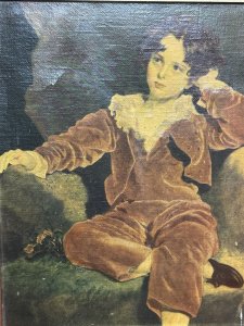 This Fine Lithograph Depicts Portrait Of Charles William Lambton Aged 7, Popularly Known As 'The Red Boy'. Sitting On A Promontory Overlooking A Moonlit Sea. Sadly The Sitter William Passed Away Of Tuberculosis Aged Only 13.