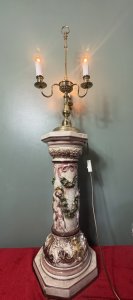 Composition - Brass Body. Lamp In Perfect Working Order.