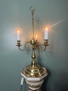 Composition - Brass Body. Lamp In Perfect Working Order.
