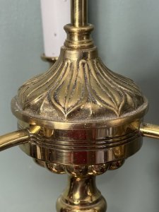 Composition - Brass Body. Lamp In Perfect Working Order.