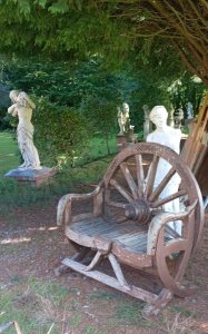 Exceptional Original Condition Showing Wear To Varnish, No Rot, Solid Bench VERY HEAVY. Circa - 1890.