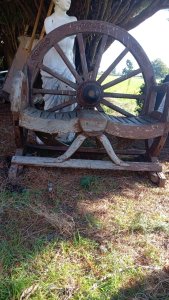Exceptional Original Condition Showing Wear To Varnish, No Rot, Solid Bench VERY HEAVY. Circa - 1890.