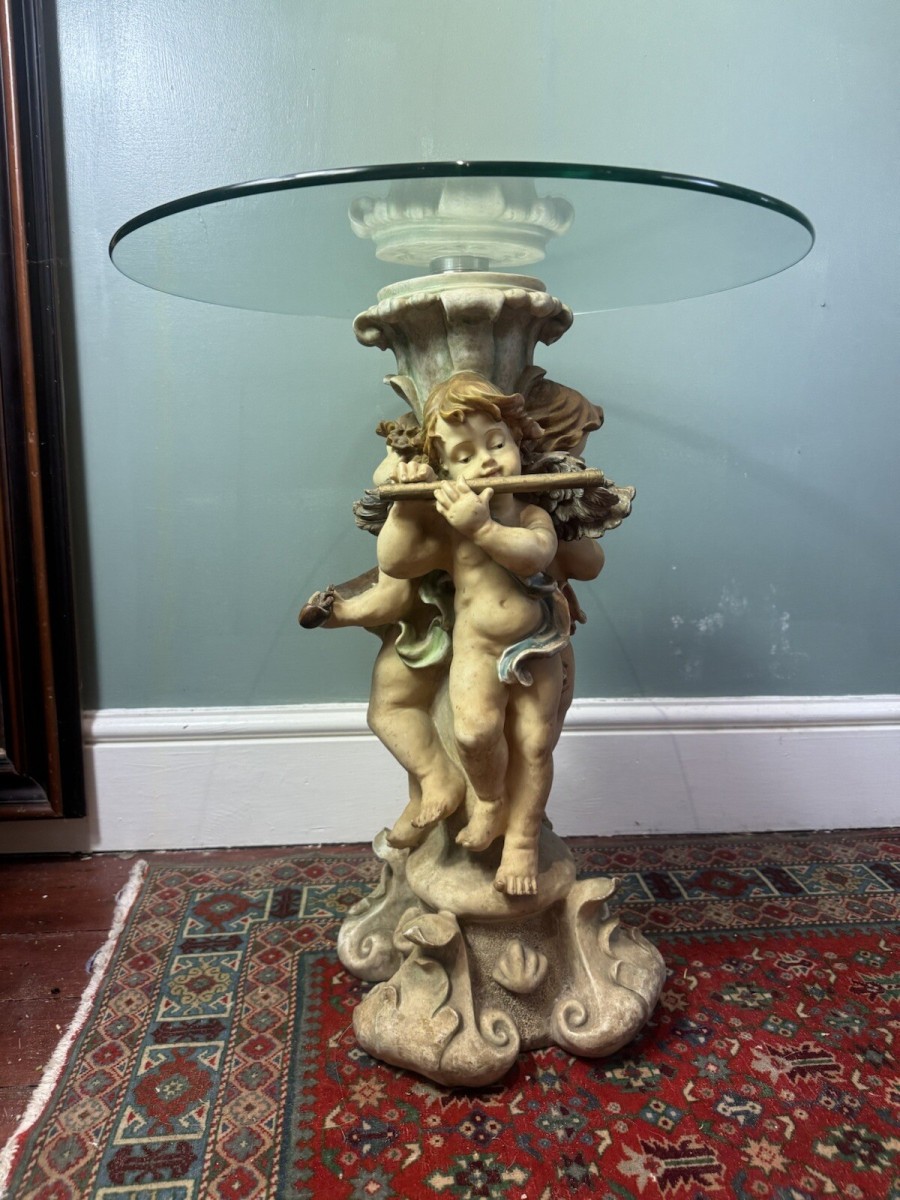 Trio Of Musical Cherubs Occasional Table