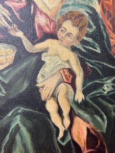 Following his death El Gecos work fell into obscurity and, after its rediscovery in the nineteenth century, was often misunderstood. She Supports Her Son, But Her Faraway Look Indicates Awareness Of His Fate.