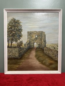 Brief History Of Tutbury Castle. First Occupied in The Stone Age. Stunning Contemporary Oil Painting Capturing The Remaining Wonder Of John O Gaunt's Gateway View Tutbury Castle Ruin, Staffordshire.