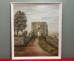 Brief History Of Tutbury Castle. First Occupied in The Stone Age. Stunning Contemporary Oil Painting Capturing The Remaining Wonder Of John O Gaunt's Gateway View Tutbury Castle Ruin, Staffordshire.