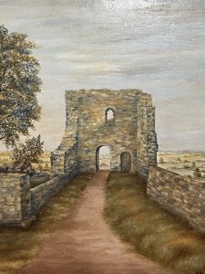Brief History Of Tutbury Castle. First Occupied in The Stone Age. Stunning Contemporary Oil Painting Capturing The Remaining Wonder Of John O Gaunt's Gateway View Tutbury Castle Ruin, Staffordshire.