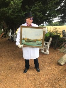 The Bucintoro Was The Official Galley Of The Doge Of Venice. This Ceremony Was Symbolic To The Cities Marriage To The Sea. Finely Composed Italian 20th Century Oil Painting Showcasing The Festival Of Bucintoro In Venice, Italy.
