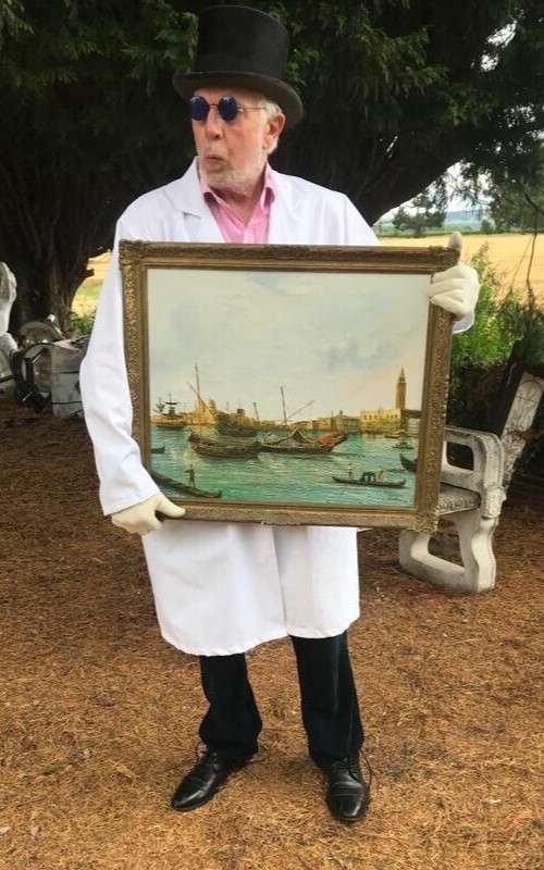 Venetian 'the Bucintoro' Giovanni Antonio Canal Oil Painting After Canaletto