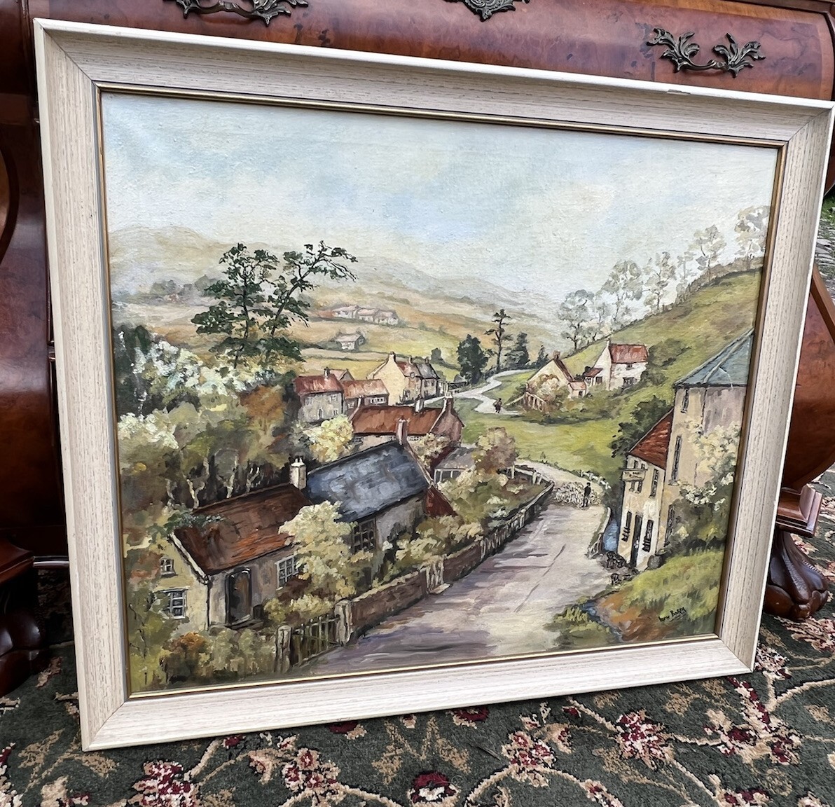 20th Century Gloucestershire Landscape Oil Painting By Artist Irene Baker