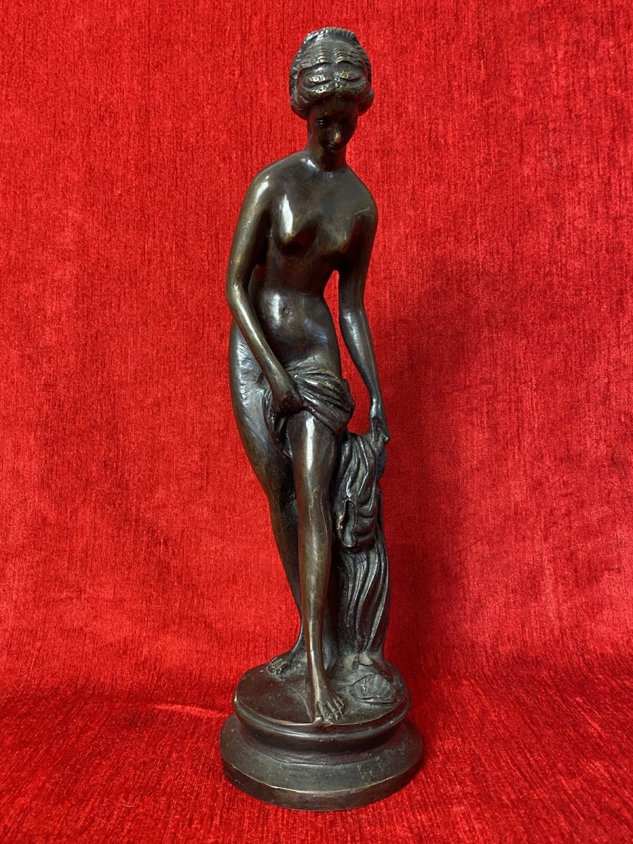 Grand Tour Style 'the Bather' Bronze Sculpture Of Aphrodite Goddess Of Love