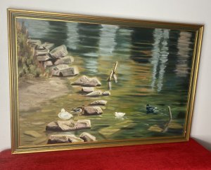 Signed By Artist H H CONNELLY And Dated 1985. Wonderful Colour Palette With A Array Of Green, Teal And Auburn Tones. Study Of Different. Circa - 20th Century. Composition - Oil On Canvas.