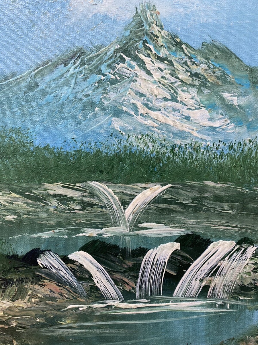 Trio Of Fine Oil Paintings Of The Matterhorn Mountain In Landscape Signed