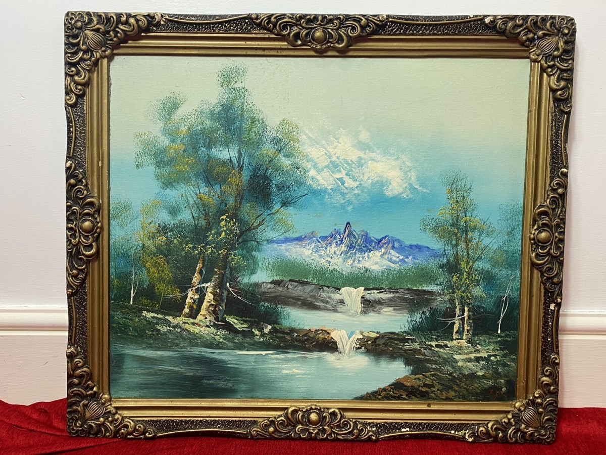 Trio Of Fine Oil Paintings Of The Matterhorn Mountain In Landscape Signed