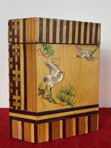 Signed On The Underside By Maker. Fine Quality Collectors Tea Caddy. Height 5.5". Circa - 1890.