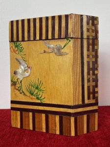 Signed On The Underside By Maker. Fine Quality Collectors Tea Caddy. Height 5.5". Circa - 1890.