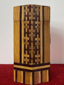Signed On The Underside By Maker. Fine Quality Collectors Tea Caddy. Height 5.5". Circa - 1890.
