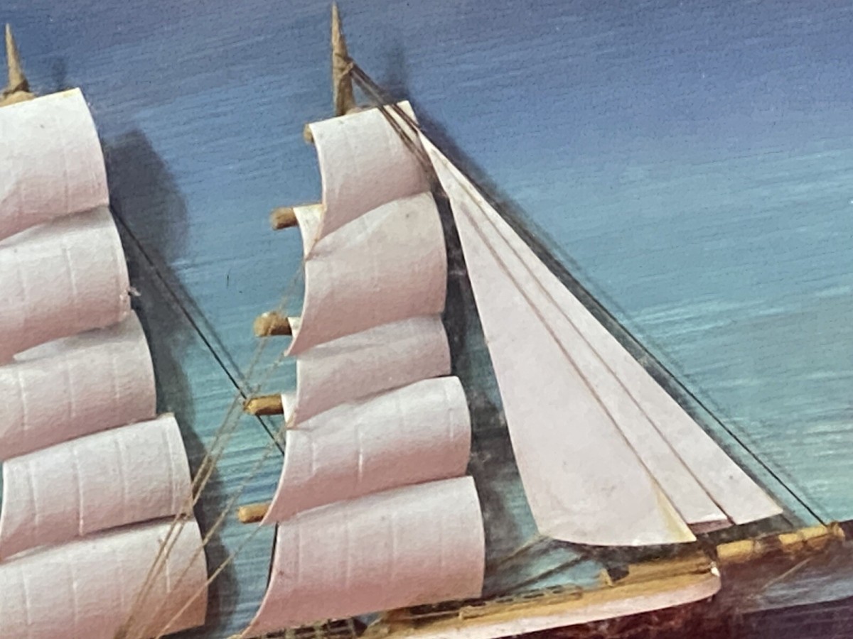 Nautical Diorama Model Artwork Of Historic British Tea Clipper Ship ‘cutty Sark’