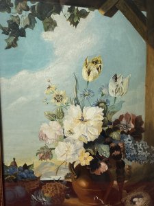 Composition - Oil On Board. Circa - 1 870 19th Century.