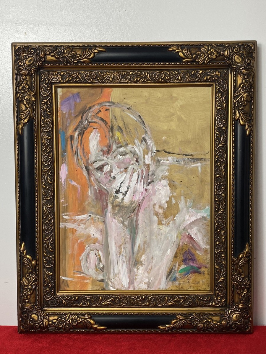 Impressionist Face And Hands Portrait Study By British Artist Micheal Jenkins
