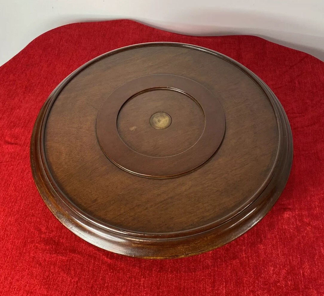 Antique Georgian Circa 1890 Lazy Susan Turntable In Rich Mahogany