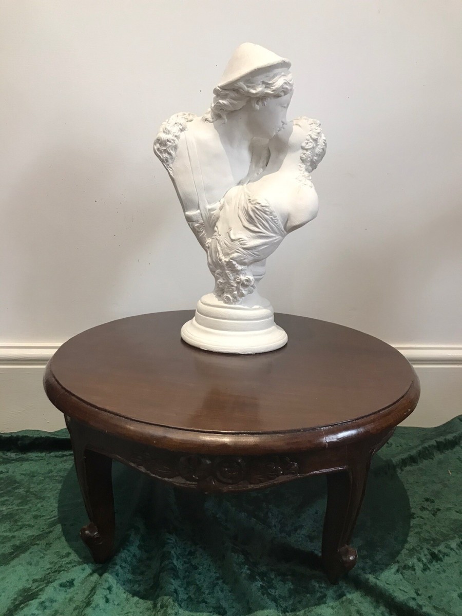 Primary image for Vintage Circular Lowline Ornate Floral Carved Table On Cabriole Legs