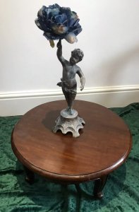 Supported By Four Cabriole Style Legs. Circular Top With Floral Carving On Under Edge. Very Unusual Low Height Make Us Believe It’s A Unique Little Coffee Table Or Display Table. Craftsman Made Piece Stunning Quality Table.