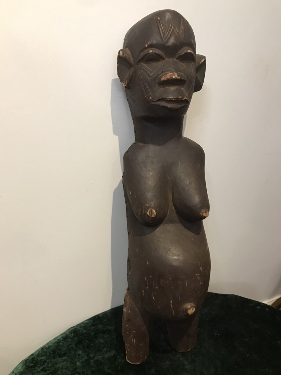 Historic Antique 19th Century Zulu Fertility Wood Carving Sculpture