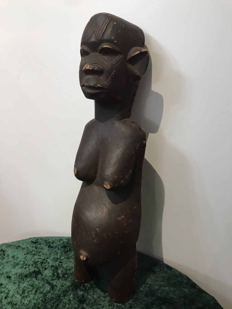 Historic Antique 19th Century Zulu Fertility Wood Carving Sculpture
