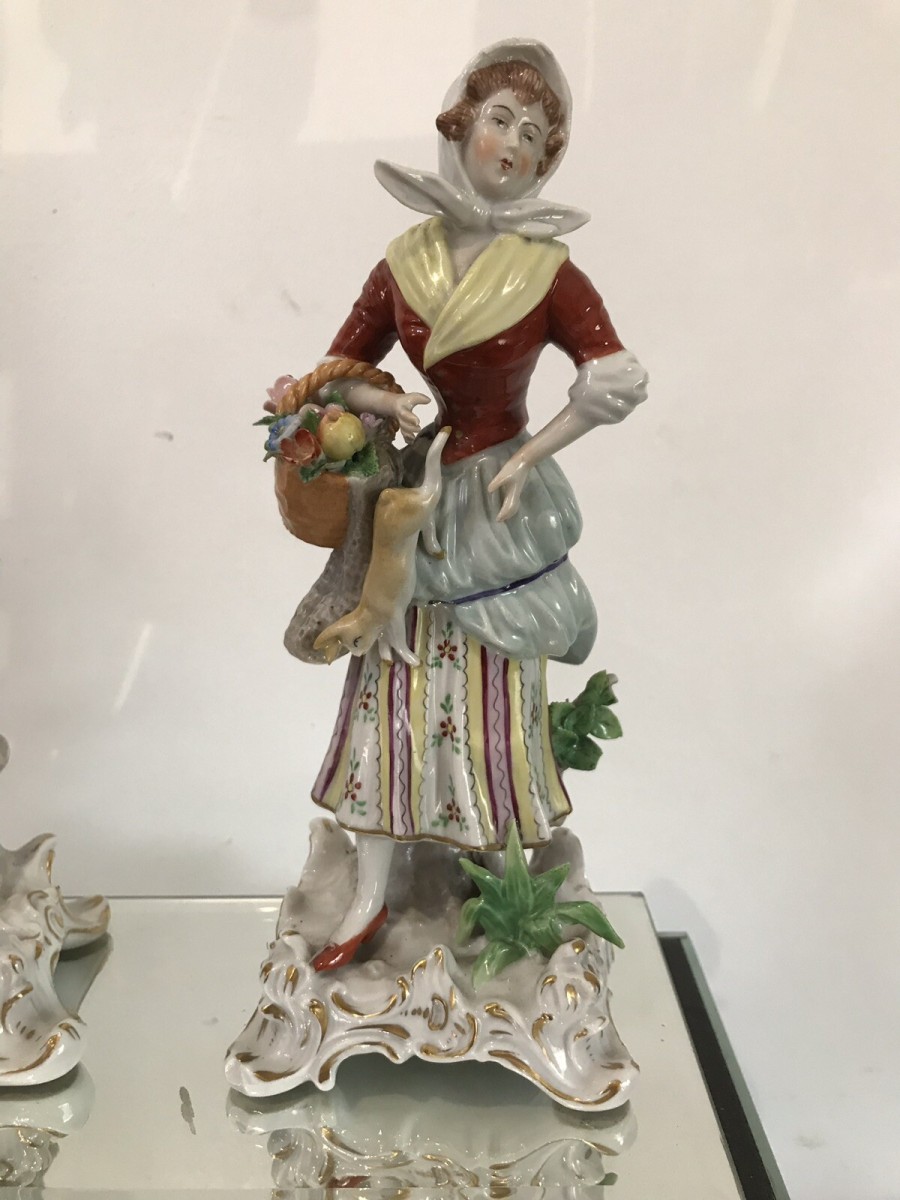 Pair Of 18th Century Style Chelsea Figurines