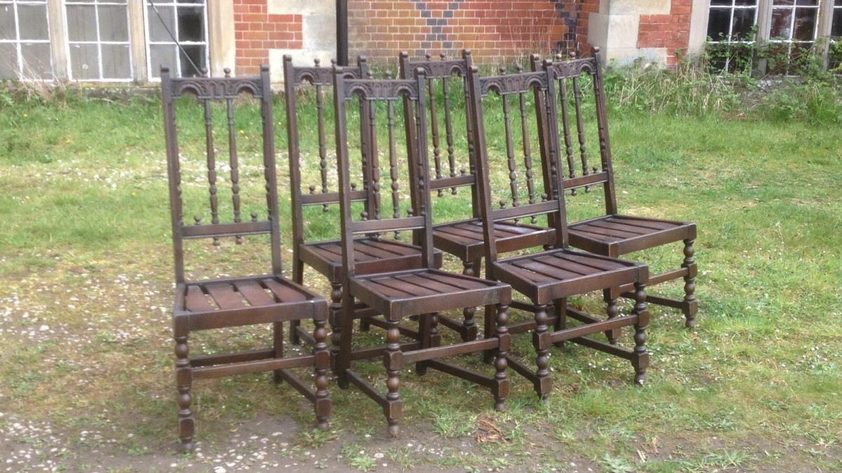 Primary image for Country Style Ercol English Period Style Chairs Set Of 6