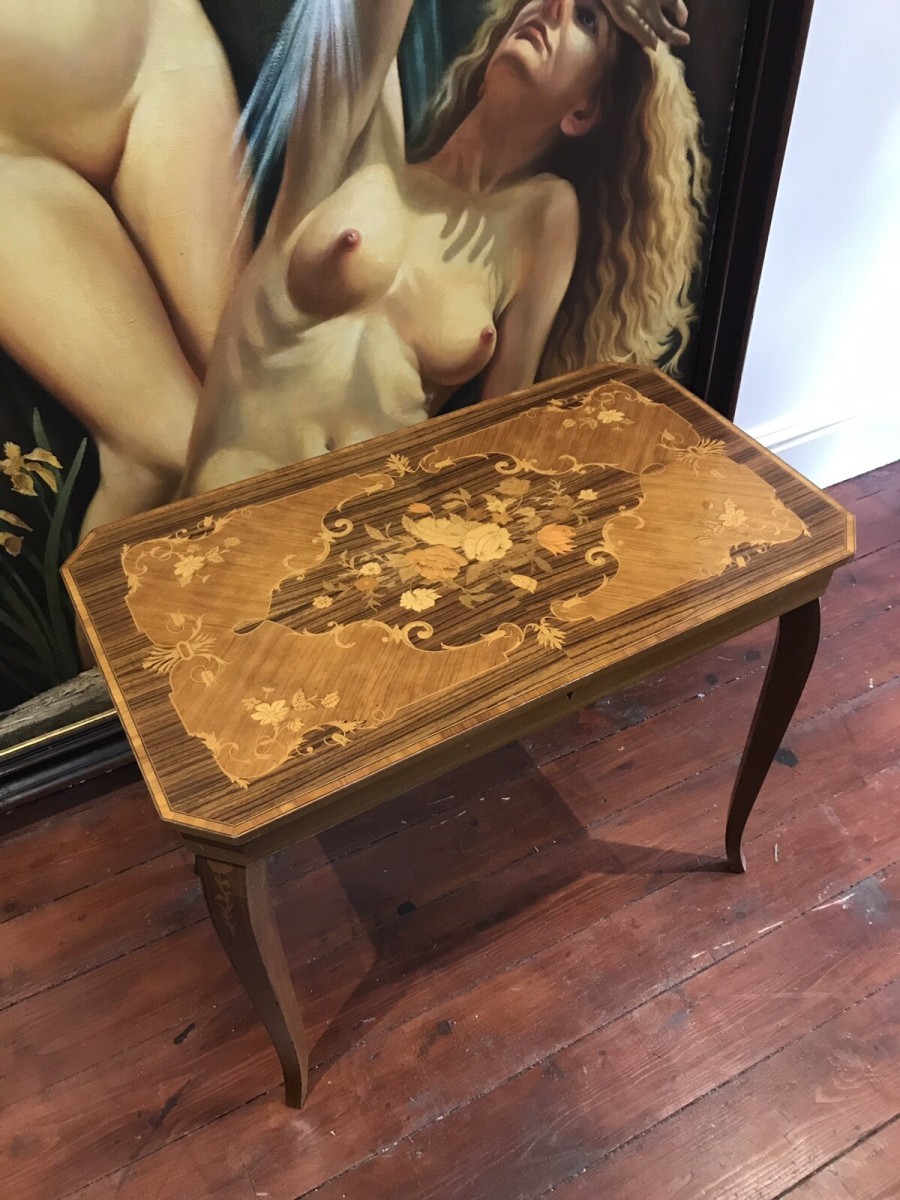 Primary image for Italian Floral Marquetry Coffee Table