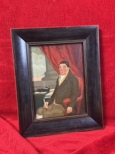 Early 19th Century Constable Of Chester Castle, Dated 1817 'Matthew Hudson' Oil Painting. Oil Painting On Wooden Panel Of Matthew Hudson Constable Of Chester Castle Dated 1817. Artwork Captures The Constable Keeping Up With His Duties Very Interesting Historic Oil Painting.
